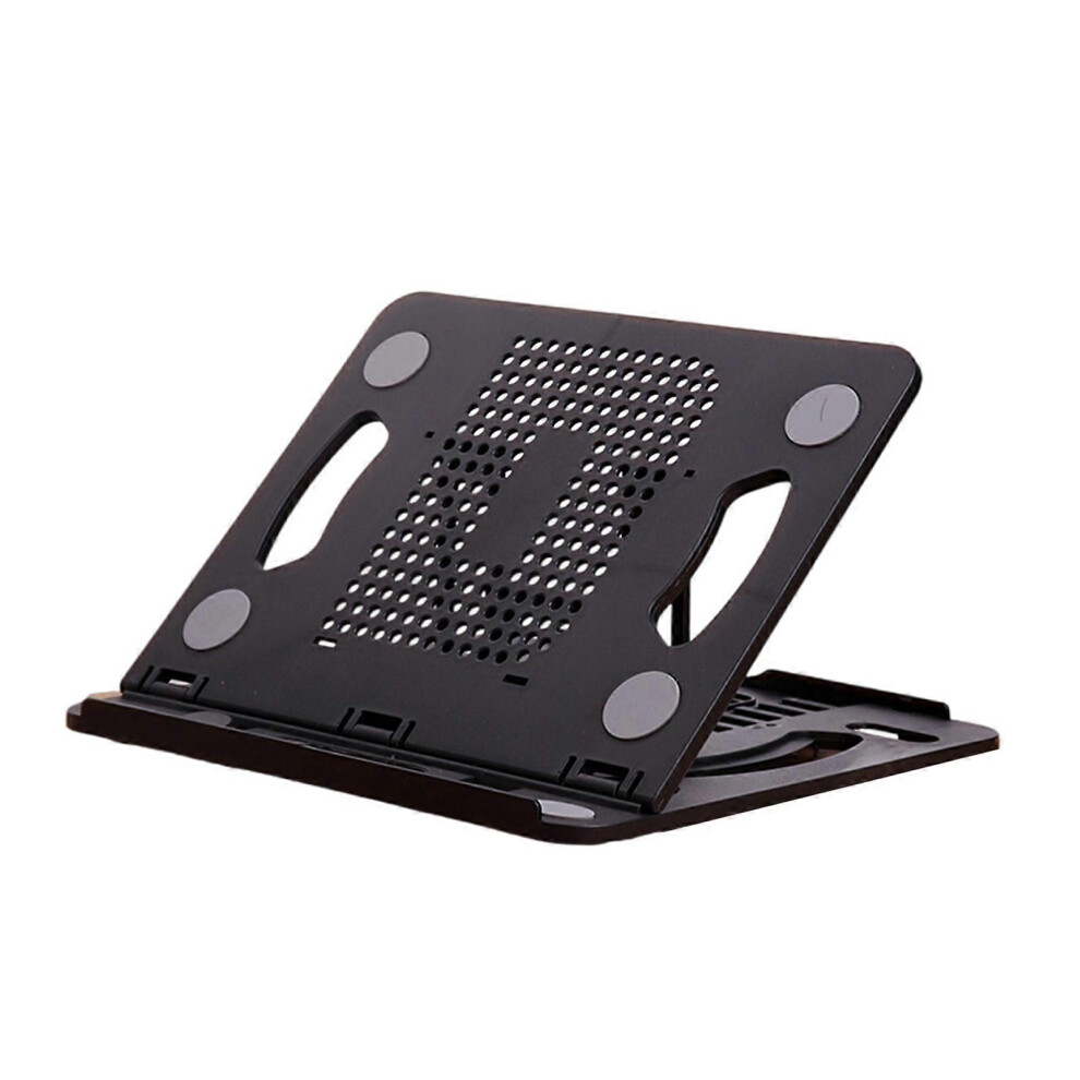 (, One Size) Adjustable Laptop Stand For Desk Ergonomic Laptop Bracket 360 Degree Rotating Base Foldable Notebook Computer Holder Black