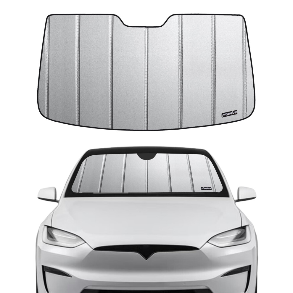 Windshield Sunshade For Tesla Model X 2016 Safeguard 689788511658