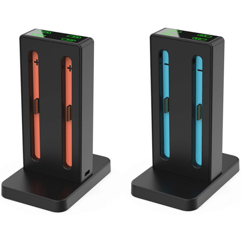 (As show, One size) Fast Charge Station for NS2 Allows 4 Controllers Charging Intelligent Chip Overcurrent Protections LED Indicator
