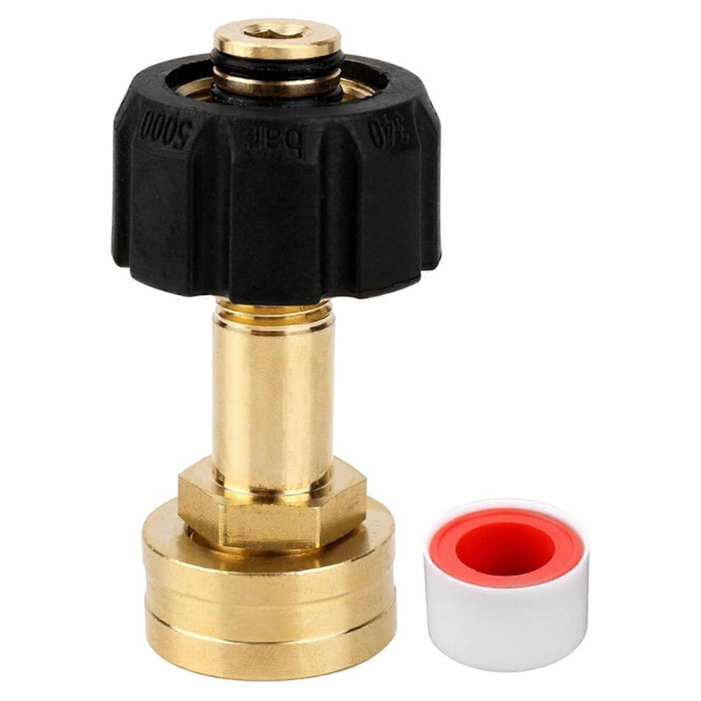 (As show, One size) Quick Connects Brass Garden Hose Adapter Female Connector for High Pressure Washer Guns and 3/4Inch Garden Hose Systems