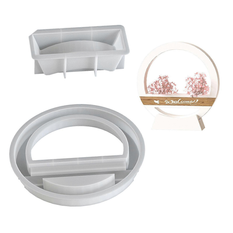 (Circular, One size) Round/Heart Silicone Mold Epoxy Resin Molds Silicone Texture Crafting Moulds for Creative Present and Decorative Item