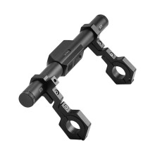 (As show, One size) Road Bike Handlebars Extension Double Handlebars Extension Mount Holder Bicycles Stem Tube Extension Cycling Front Light