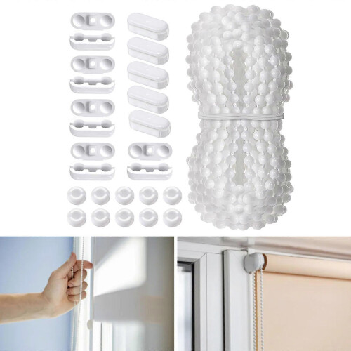 (3 sets, One size) Vertical Blind Bottom Chain 10M with 20 Connectors for 3.5inch Slats Plastic Window Decoration 1