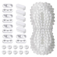 (3 sets, One size) Vertical Blind Bottom Chain 10M with 20 Connectors for 3.5inch Slats Plastic Window Decoration