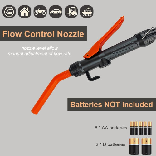 Battery Powered Transfer Pump, Electric Siphon Liquid Fuel/Water Transfer Pump with Hose 2