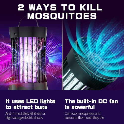 USB Electronic Rechargeable Mosquito Killer Lamp/Bug Zapper for Summer Trip,Outdoor 2