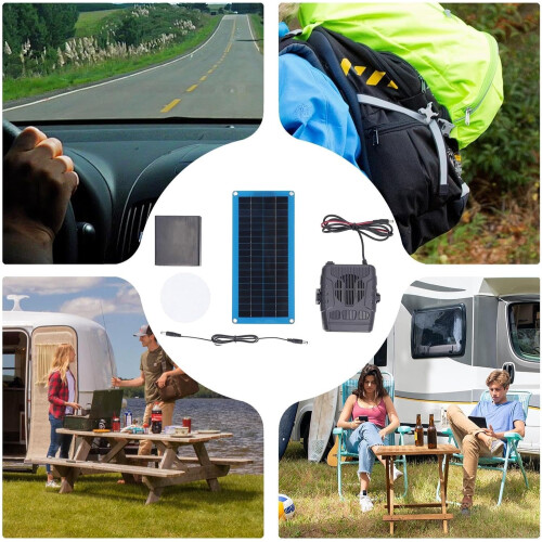 Solar Panel Greenhouse Heater Kit, Hot Air Electric Heater, Solar Heater with USB 2