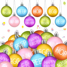 24 Pcs Colorful Easter Ball Ornament Spring Basket Stuffers Fillers Party Supplies