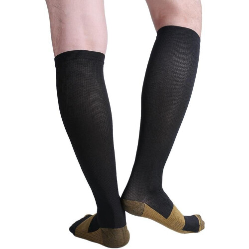 Graduated Compression Socks (2 Pair) Calf High Men Women Support Stocking. 2