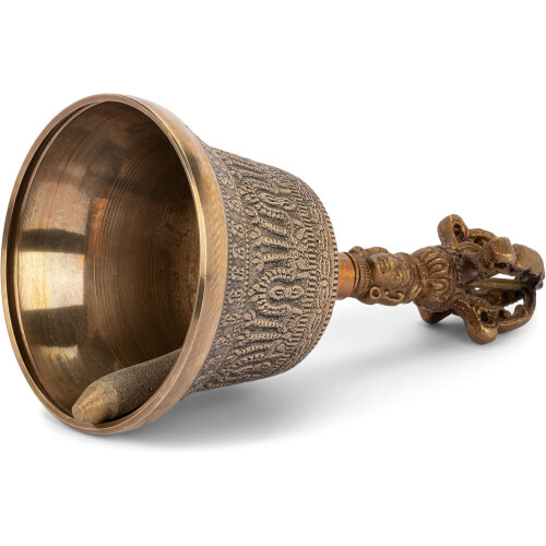 Bell with Dorje Handle Buddhism Ritual Object Meditation Bell 14.5 cm 1