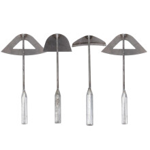 Garden Tools for Gardening Hand Hoes 4 Pack Sturdy Steel Construction Half Circle/Empty/Moon Shape and Comfortable Ergonomic Handle