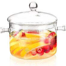 Glass Saucepan for Pasta Noodle and Soup Cooking 1.5L/50oz