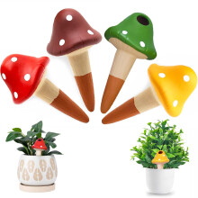 4 Pcs Plant SelfWatering Stakes, Cute Mushroom Shape, Terracotta Automatic Watering Spikes