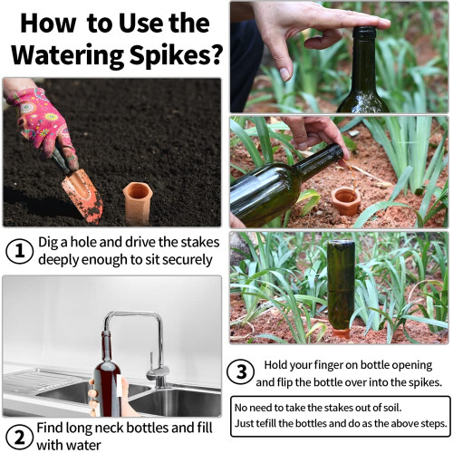 15Pack Plant Watering Devices, Automatic Watering System for Potted Plants, Self Watering Spikes 2
