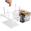 2 Pack Clear Plastic Pantry Storage Organizer B for Refrigerator Cabinet Kitchen 1