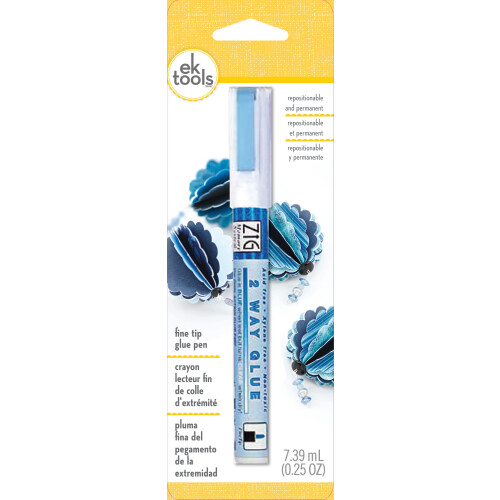EK tools 55-00013 Μολύβι Κόλλας Zig FINE TIP 2 Way, 6", Πολύχρωμο