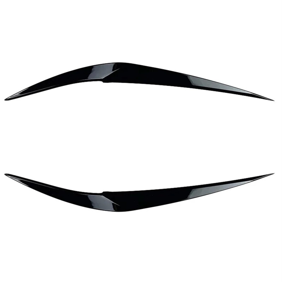 Car Carbon Fiber Look Headlight Eyebrow Eye Lashes Headlamp Lamp Brow Compatible With Bmw X1 F48 F49 2015 2016(Gloss ) Black 689788517353