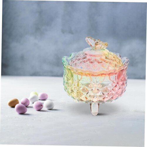 Unique Decorative Glass Candy Dish for Kitchen Office Use 2
