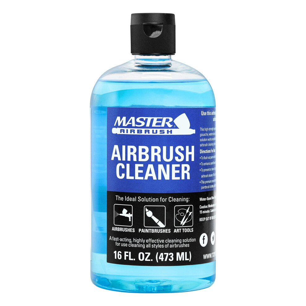 Master Airbrush Cleaner 16-Ounce Pint Bottle - Fast Acting Cleaning S