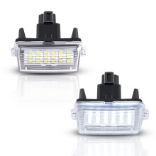 LED License Plate Lights Bright White Tag Lamp Assembly Replacement Compatible with Toyota Camry Highlander Avalon Yaris Prius C, Pack of 2
