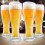 4 Pack Nucleated Pilsner  Glasses for  Drinking Bliss 16 oz 3