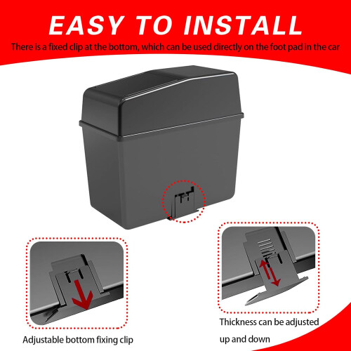 1 PC Trash Can for Cars, Mini Car Garbage Can with Automatic Closing Lid, Organizer 1