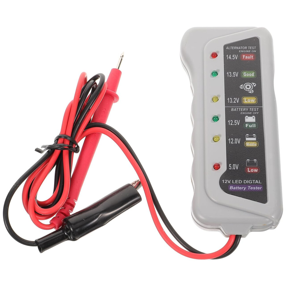 Car Battery Tester And Alternator Tester 12V / 24V With Lcd Display And Led Indication, Automotive Load Indicator For Cars/Trucks/Motorcycles/Boats 689788521138