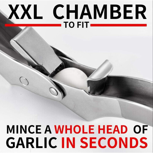 Premium Stainless Steel Garlic Press Easy to Clean Rust Proof 2