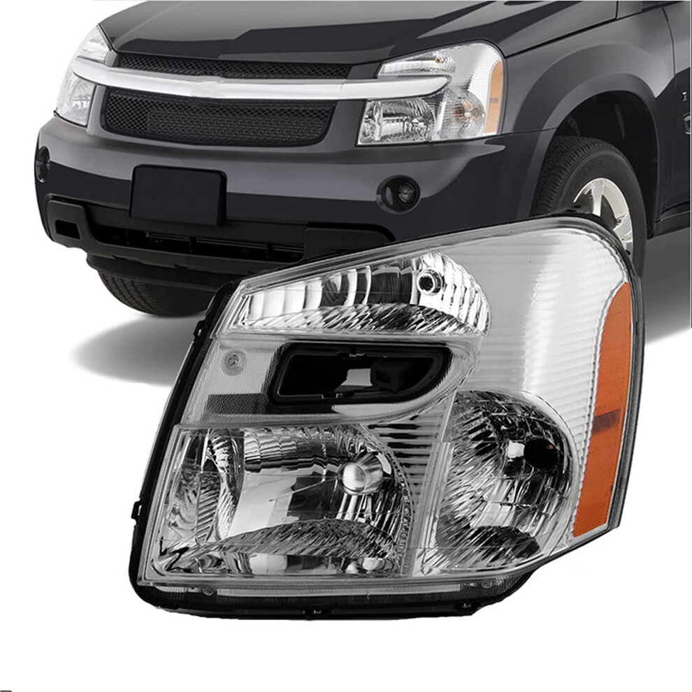 Headlight Assembly Chrome Housing Driver Side Headlamp Replacement For 20052009 Equinox With Corner 15888058 Gm2502254 Amber 689788521381