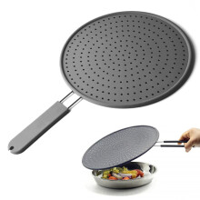 Silicone Splatter Screen Pan Cover Heat Insulation Non-Stick Cooling Mat Strainer 11'