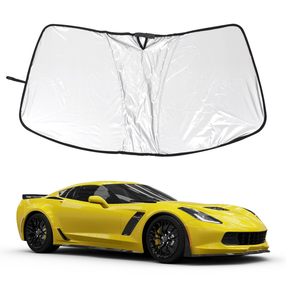 Front Windshield Sunshade For Chevrolet Corvette C7 2014 2019 Accessories Uv Blocker 689788522609