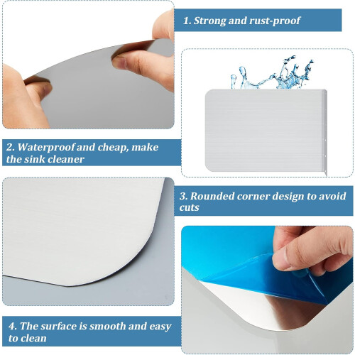 Stainless Steel Splash Guard for Kitchen 15 x 12 Inch 2