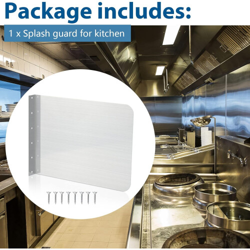 Stainless Steel Splash Guard for Kitchen 15 x 12 Inch 1