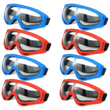 8 pack Protective Goggles/Safety Glasses/Motorcycle Eyewear with Bandanas Compatible with Nerf Game Battle for Kids