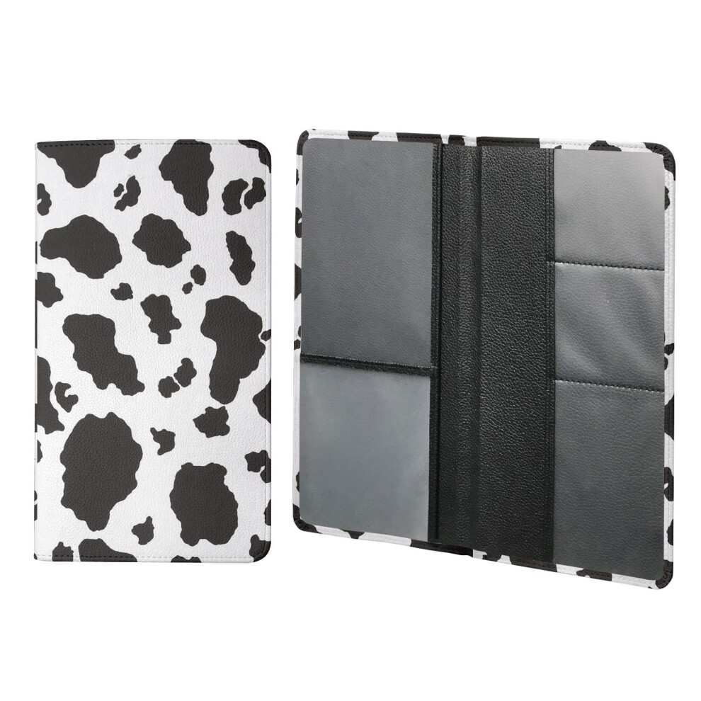 Cow Print Car Registration And Insurance Holder For Womens Vehicle Glove Box Organizer 689788523514