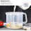 Graduated Plastic Household Measuring Cup With Lid Scale Marking for Cooking Baking 2.5l 5