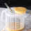 Graduated Plastic Household Measuring Cup With Lid Scale Marking for Cooking Baking 2.5l 2