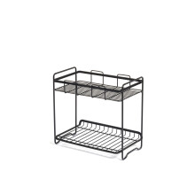 Black Metal Standing Rack for Counter Top Storage