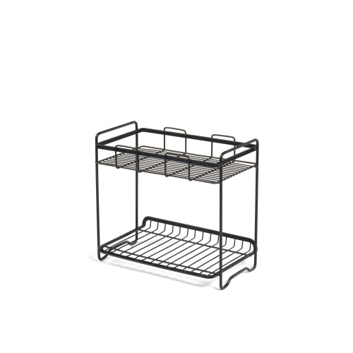 Black Metal Standing Rack for Counter Top Storage