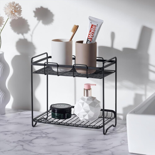 Black Metal Standing Rack for Counter Top Storage 2