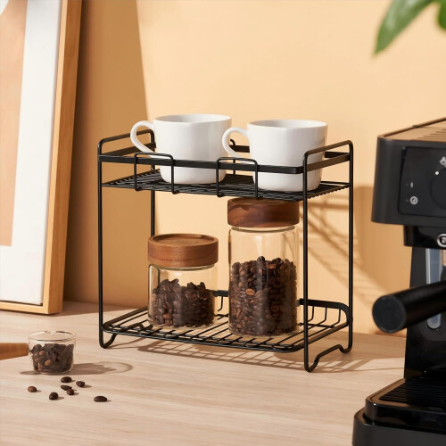 Black Metal Standing Rack for Counter Top Storage 1