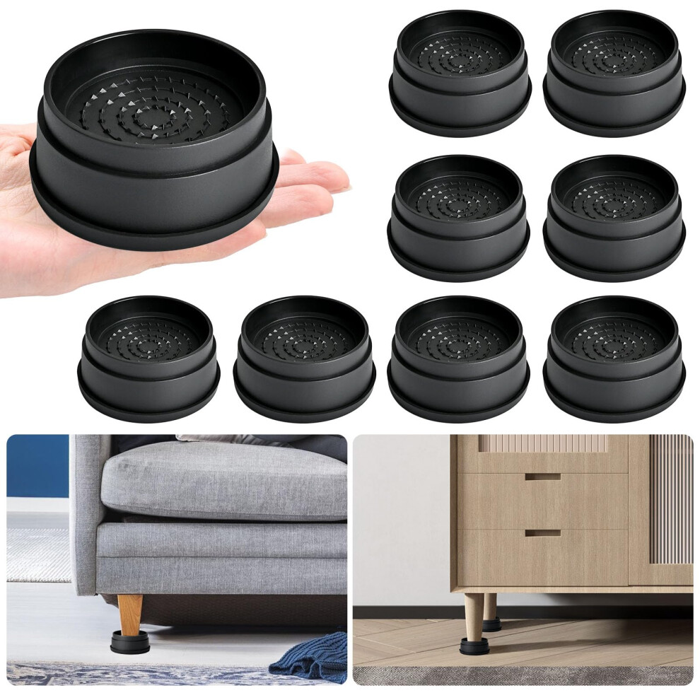 8 Pack Adjustable Furniture Risers For Bed Desk Leg Table Couch Sofa Chair Bed Frame Legs Dorm 1 Inch 6493810839061