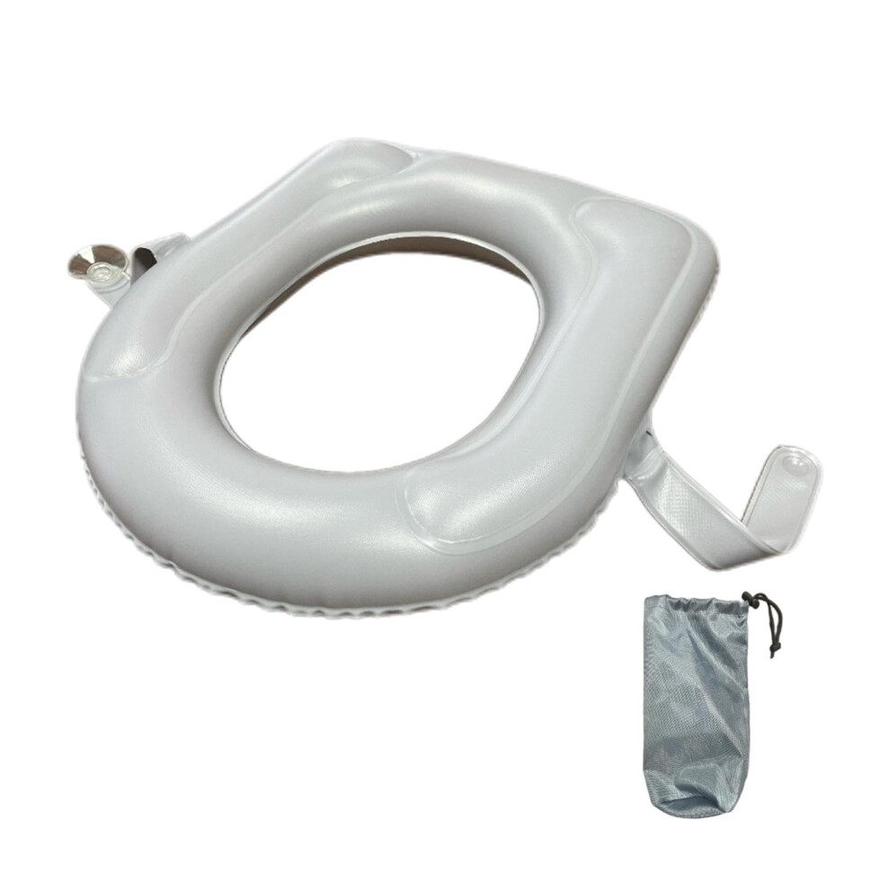 Comfortable Inflatable Raised Toilet Seat for Travel Use Post-Surgery Recovery