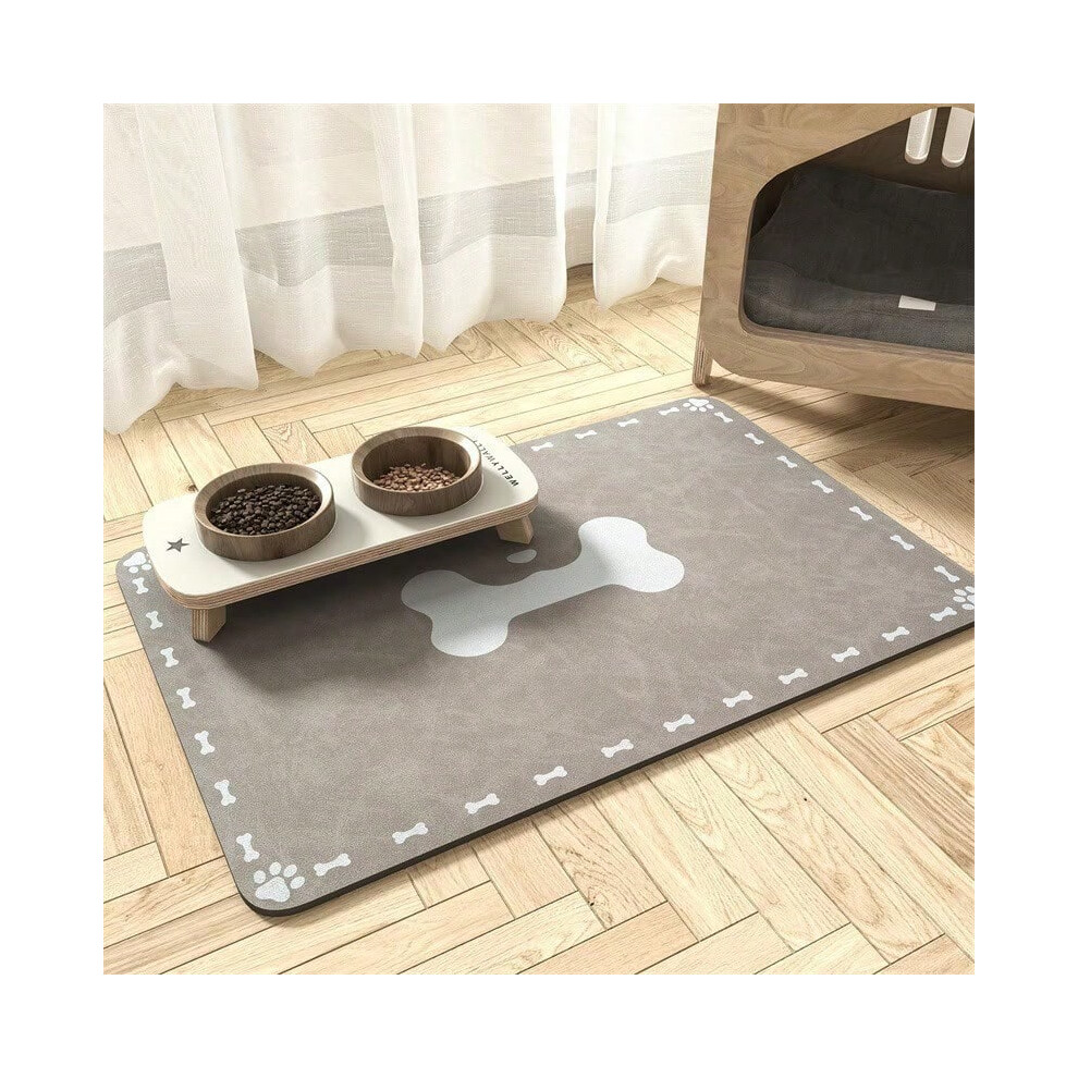 (Dog matâ22, 30*50cm?diatom mud?) Pet cat and dog feeding diatom mud floor mat splash-proof water-absorbing quick-drying mat-image-OPC-PHZGK9R-NEW