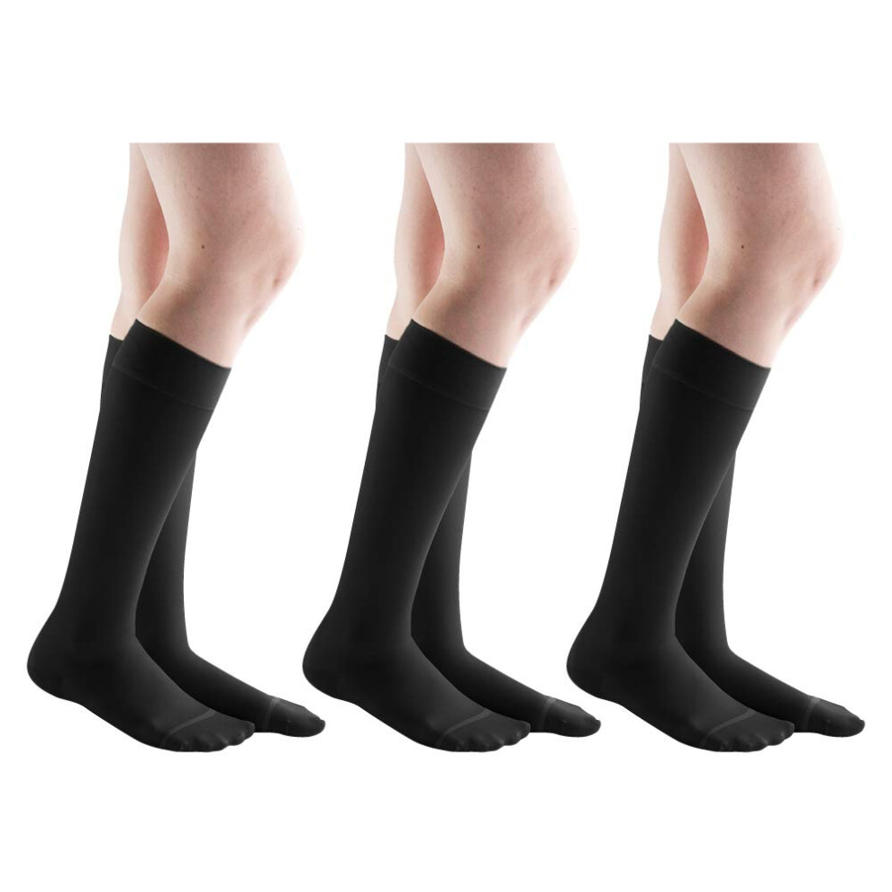 Women's Sheer 2030 mmHg Compression Stockings  Closed Toe, Knee High â 3 Pack
