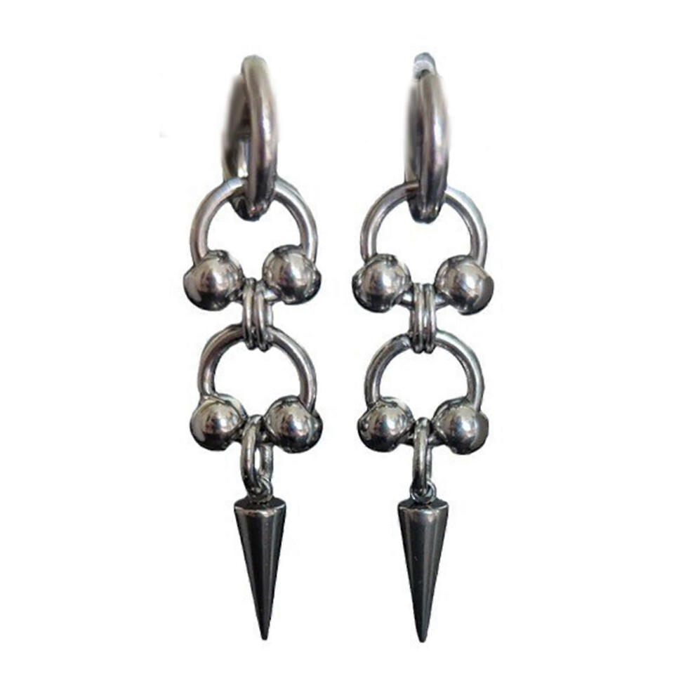 (As show, One size) Trendy Rivet Cone Earrings Craft from Sturdy Alloy Materials Jewelry Accessory for Comfortable Long Time Use Wear