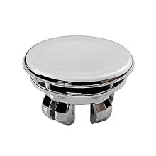 (white plastic feet, One size) 4 Pack Chromes Sink Overflows Covers Sturdy Plastic Insert for Bathroom and Kitchen Ceramics Basins Holes