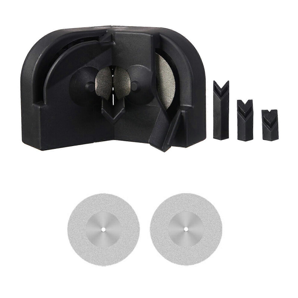 (2Grinding Discs, One size) Portable Drill Bit Sharpener Grinding Tool For Chainsaw Drill Bit Metal Plastic Construction for Metalworking