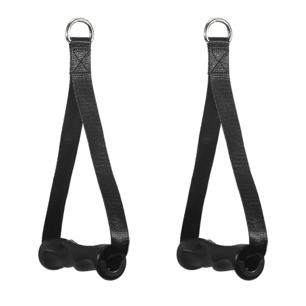 (, One Size) Ergonomic Triceps Rope Pull Down Attachment With Rubber Grip Fitness Biceps Triceps Rope Pull Down Grip Handle Blue/Black