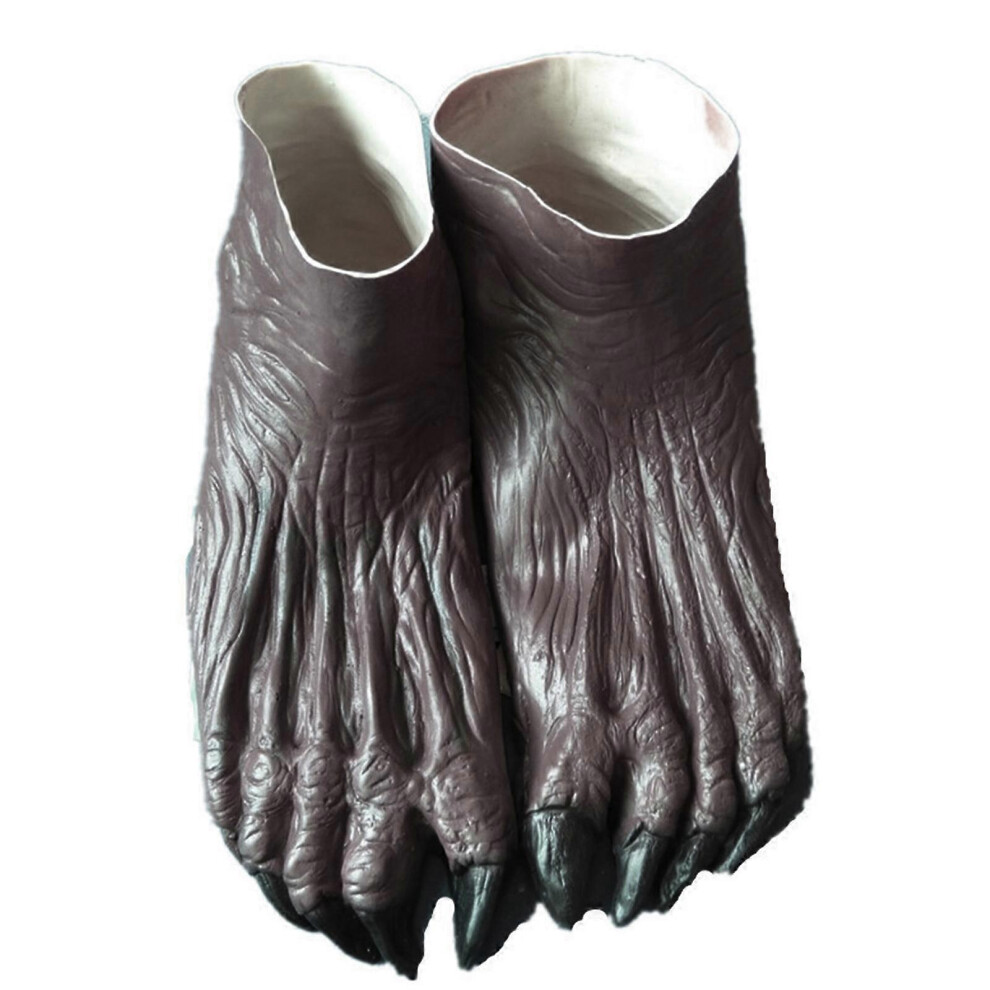 (As show, One size) Halloween Cosplay Werewolf Paw Gloves Full Finger Mitten Cute Carnival Cosplay Latex Foot Cover Gloves for Boys Girls